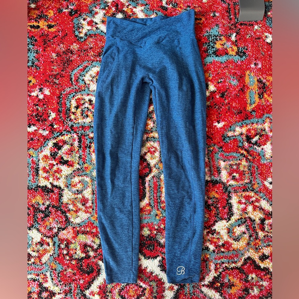 Bombshell Sportswear Blue Cross-Waist Leggings
